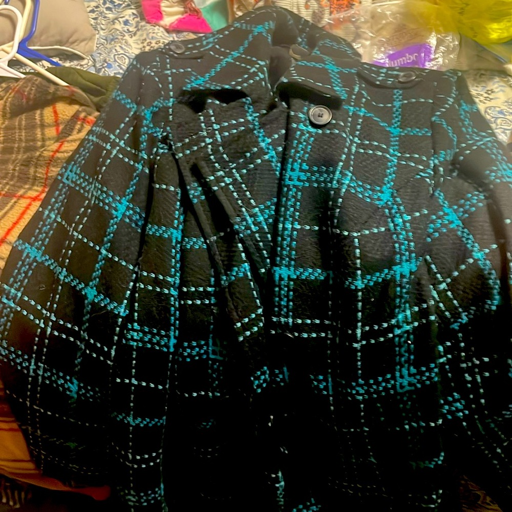 Women’s Lane Bryant coat size 26w/28w blue and black pea coat